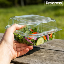 Load image into Gallery viewer, Progress 6X6 inch 375 Ct Clear rPET Rectangular Containers