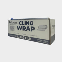 Load image into Gallery viewer, Progress 18" x 2000' Plastic Food Wrap Roll with Slide Cutter 4 Pack per Case