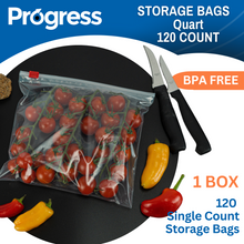 Load image into Gallery viewer, Progress Slider Food Storage Bags - Quart, 120 count