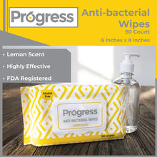 Load image into Gallery viewer, Progress Anti-bacterial Wipes, 50 CT