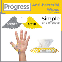 Load image into Gallery viewer, Progress Anti-bacterial Wipes, 50 CT