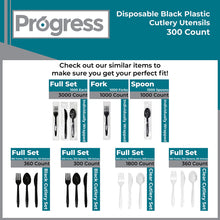 Load image into Gallery viewer, Progress Plastic Cutlery Set Black