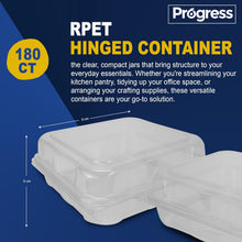 Load image into Gallery viewer, Progress 8X8 inch 180 Ct Clear rPET Containers
