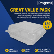 Load image into Gallery viewer, Progress 8X8 inch 180 Ct Clear rPET Containers
