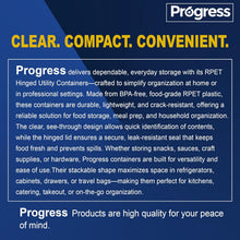 Load image into Gallery viewer, Progress 8X8 inch 180 Ct Clear rPET Containers
