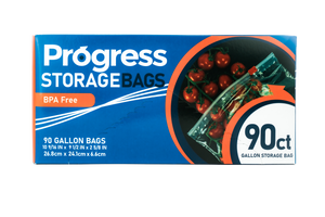 Progress Slider Food Storage Bags - Gallon, 90 count