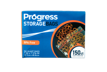 Load image into Gallery viewer, Progress Double Zipper Food Storage bags 150ct (Quart)
