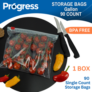 Progress Slider Food Storage Bags - Gallon, 90 count