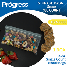 Load image into Gallery viewer, Progress Double Zipper Snack Storage bags - 300 count
