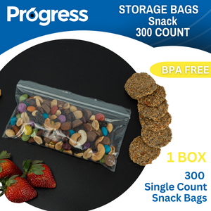 Progress Double Zipper Snack Storage bags - 300 count