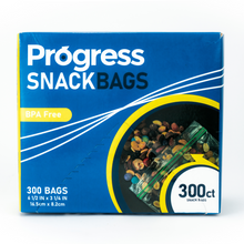 Load image into Gallery viewer, Progress Double Zipper Snack Storage bags - 300 count
