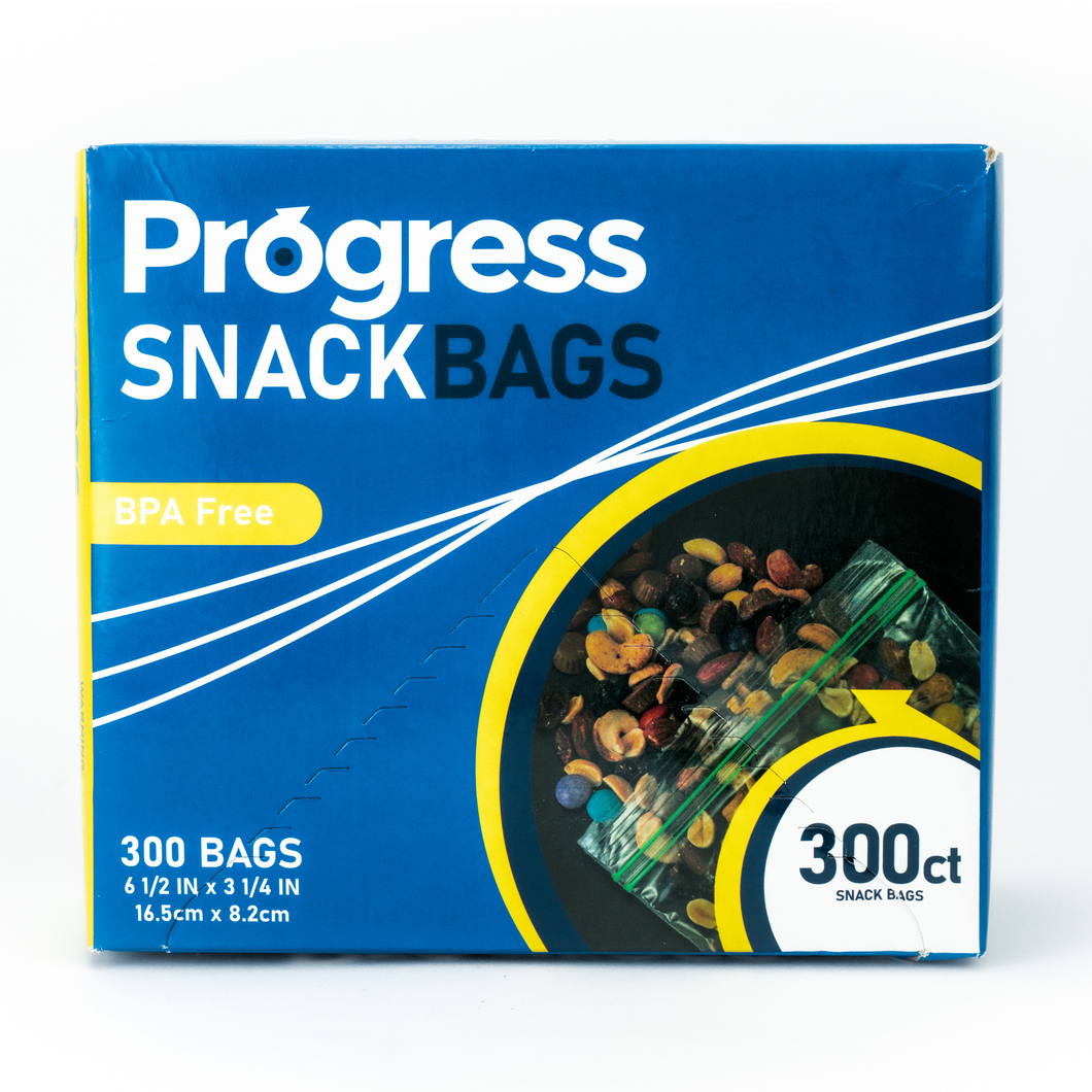 Progress Double Zipper Snack Storage bags - 300 count