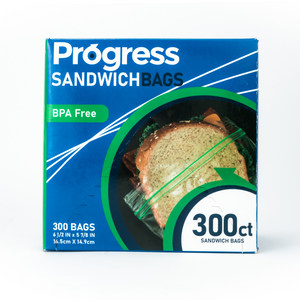 Progress Double Zipper Sandwich Storage bags - 300 count