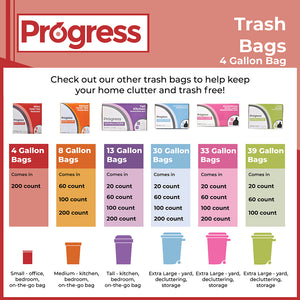 Progress Trash Bags – 4 Gallon