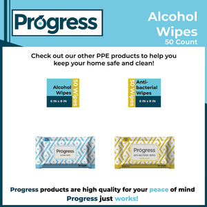 Progress Alcohol Wipes, 50 CT