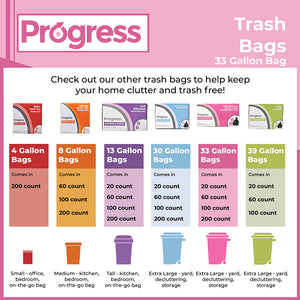 Progress Trash Bags – 33 Gallon