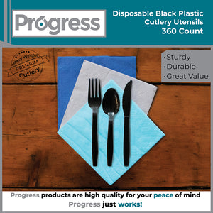 360 Piece Plastic Cutlery Set