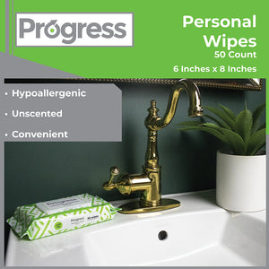 Progress Personal Cleansing Wipes, 50 CT