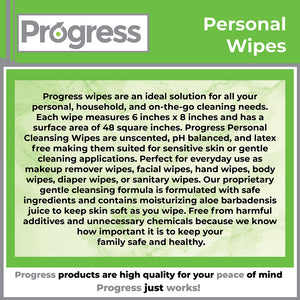 Progress Personal Cleansing Wipes, 50 CT