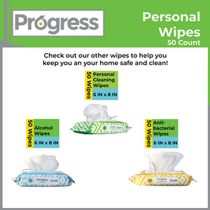Progress Personal Cleansing Wipes, 50 CT