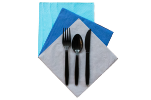 Progress Plastic Cutlery Set Black