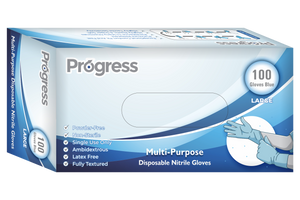 Progress Multipurpose Nitrile Gloves-Blue