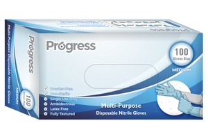 Progress Multipurpose Nitrile Gloves-Blue