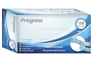 Progress Multipurpose Nitrile Gloves-Blue