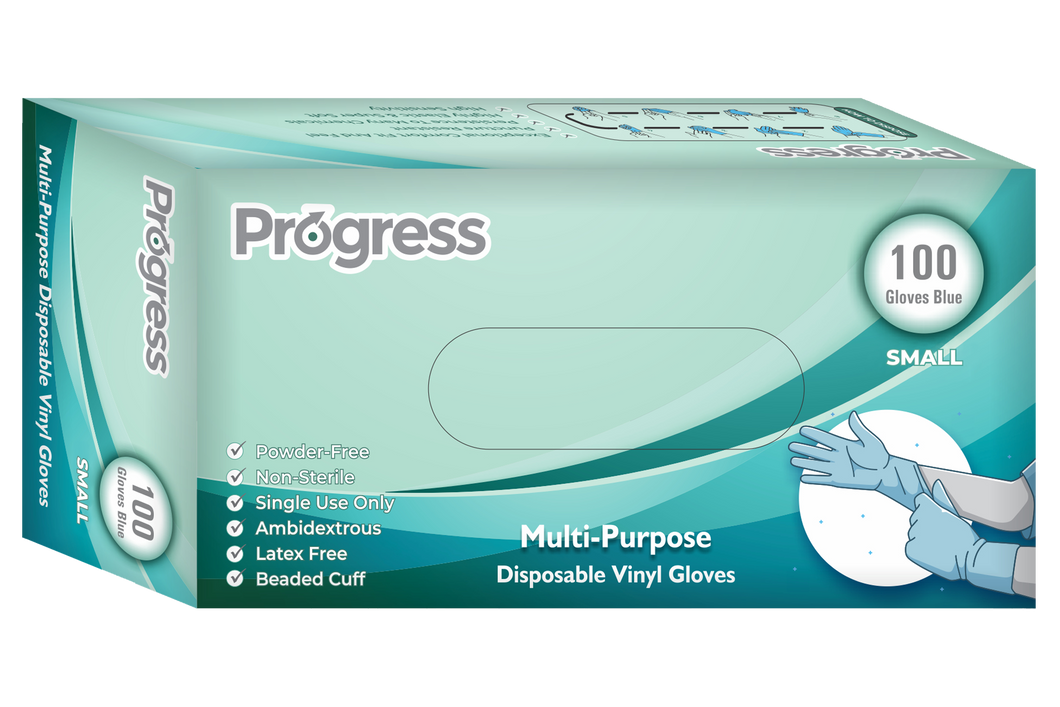 Progress Multipurpose Vinyl Gloves - Blue