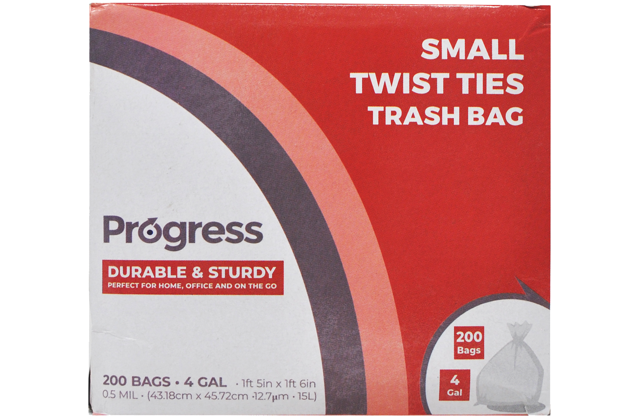 Glad Trash Bags, Twist-Tie, Small, 4 Gallon
