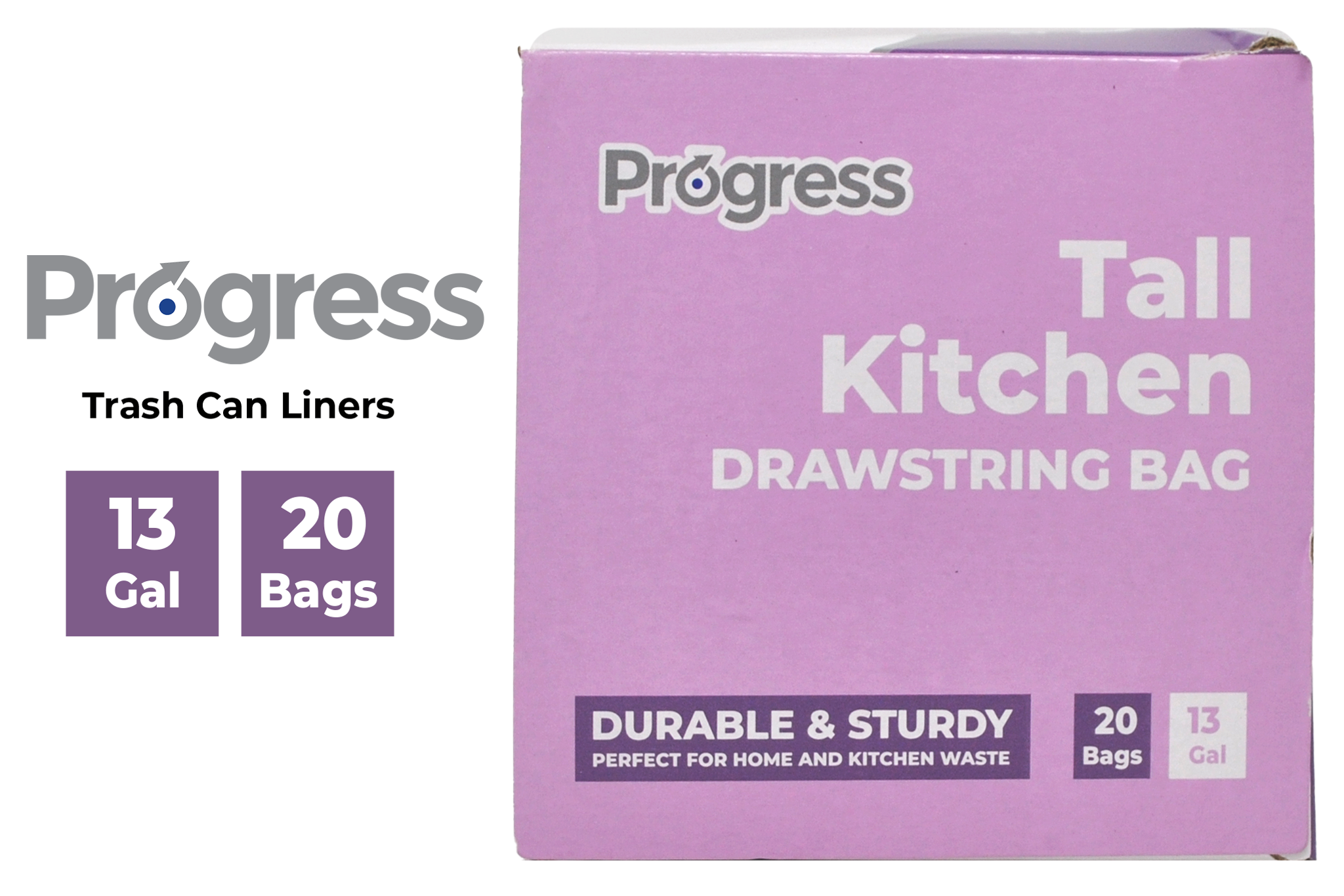 13 Gal Tall Kitchen Drawstring Trash Bags - 20 ct by Essential